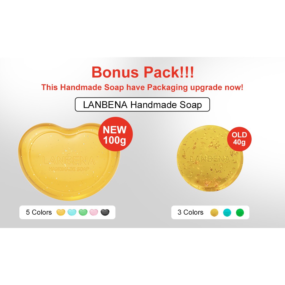 Xà phòng rửa mặt Lanbena tinh chất vàng 24K làm trắng chống lão hóa 100g