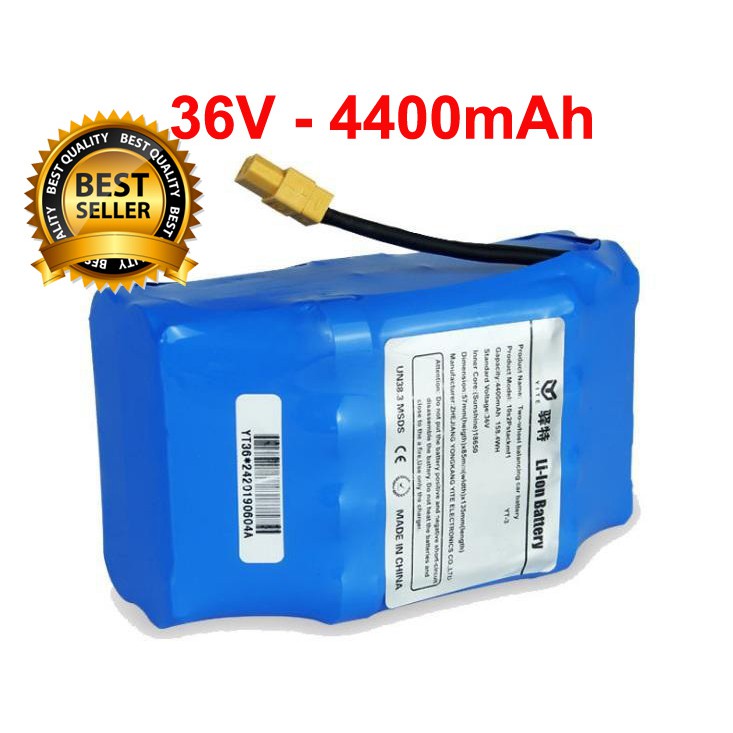 Pin xe điện cân bằng loại 36V, dung lượng 4400Mah, chân cắm XT60