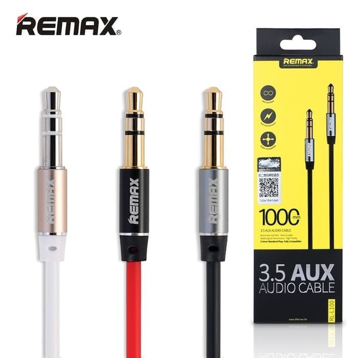 CHÍNH HÃNGCáp âm thanh REMAX Rl-l100 Aux  audio cable Jack cắm 3.5mm dài 1M cho máy tính MP3 MP4