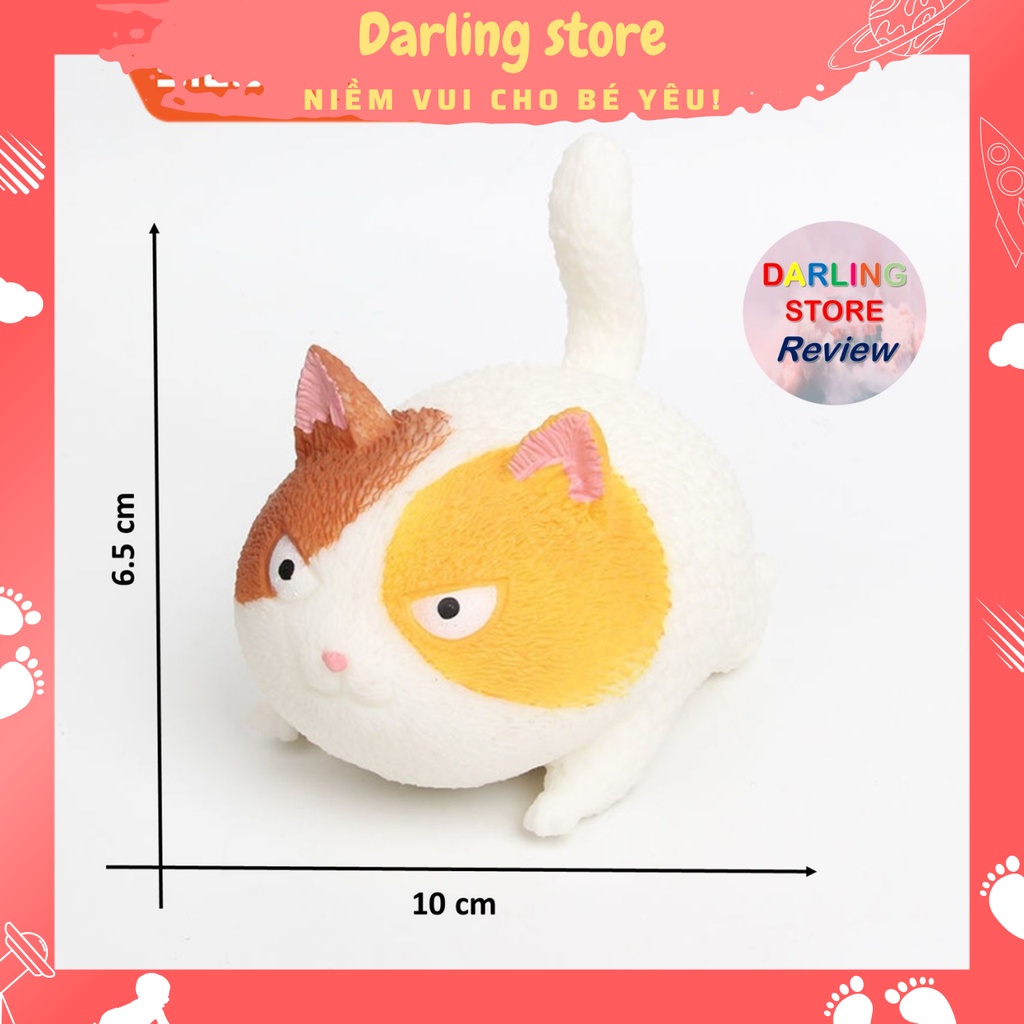 Đồ chơi mèo silicon giảm stress cho bé trai và bé gái, mô hình 