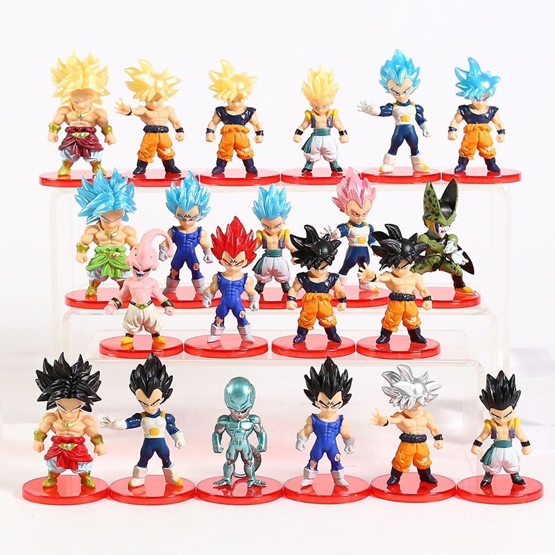 [CÓ QUÀ] Combo 21 mô hình Dragon Ball 7 Viên Ngọc Rồng Goku Gogeta Vegito Broly Gohan Frieza Vegeta SuperSaiyan God SSJ