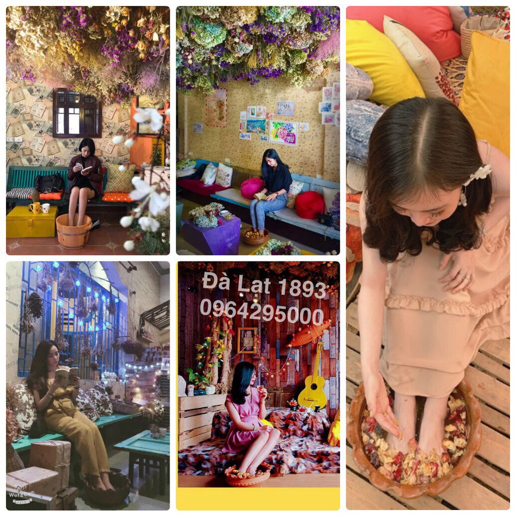 Muối ngâm chân hoa,thảo mộc, dầu dưỡng chân Đà Lạt 1893 thư giãn (3 lần dùng) | BigBuy360 - bigbuy360.vn