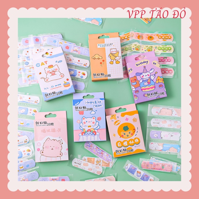 Hộp 20 cái băng cá nhân ugo dán vết thương xinh xắn - VPP Táo Đỏ