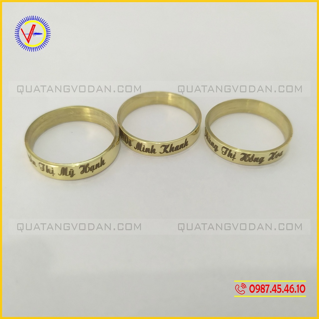 Nhẫn khắc tên vỏ đạn 12ly7