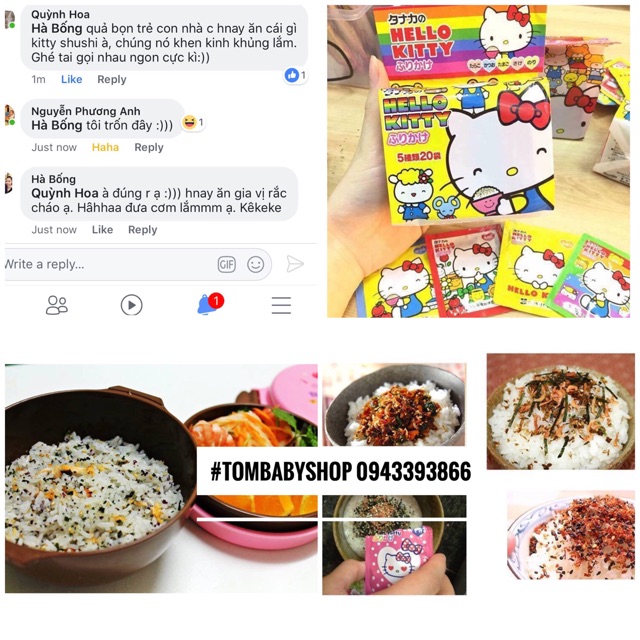Gia vị rắc cơm Hello Kitty Nhật