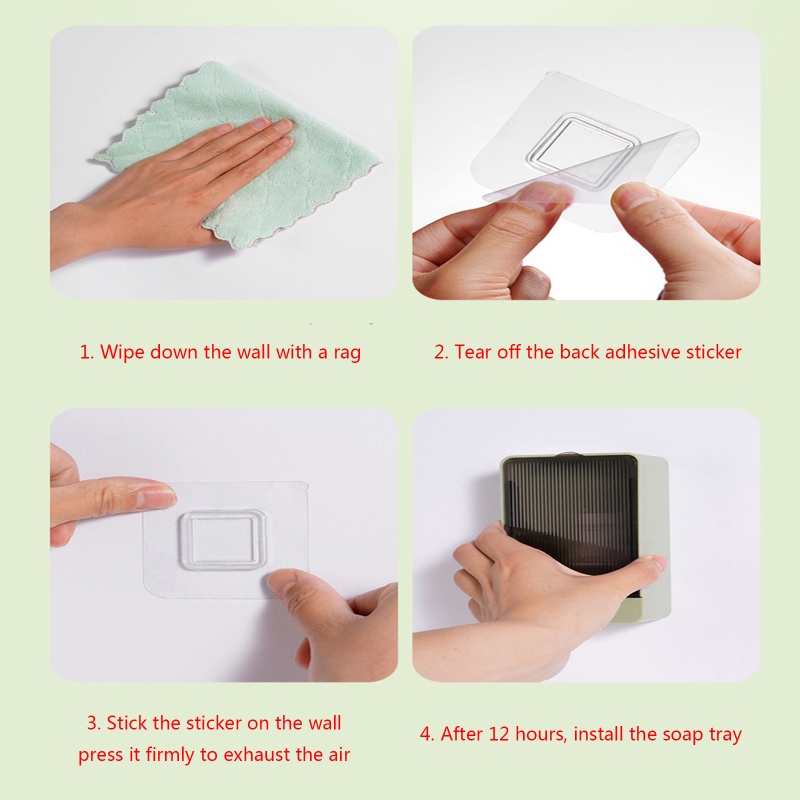 Bộ 2 Khay Đựng Xà Phòng Gắn Tường Nhà Tắm Tiện Dụng