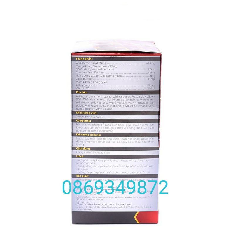 Viên xương khớp MAXXGLU - Giúp giảm nguy cơ thoái hóa khớp - Hộp 60 viên