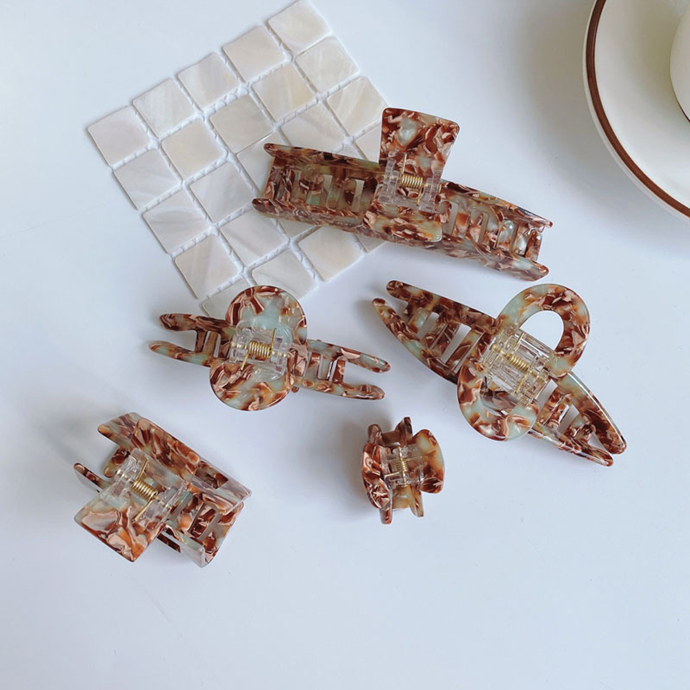 Kẹp Tóc Họa Tiết Hình Học Retro Thời Trang Cho Nữ