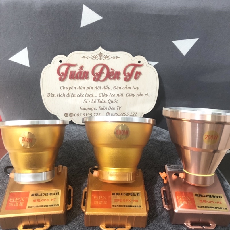 Đèn Đội Đầu GPX H8 Công Suất Khủng 500W