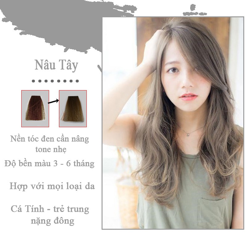Thuốc Nhuộm Tóc Màu Nâu Tây Hàn Quốc Kenzii Lên Từ Tone Nâu 6 - 7( Tặng Trợ Nhuộm ) | BigBuy360 - bigbuy360.vn