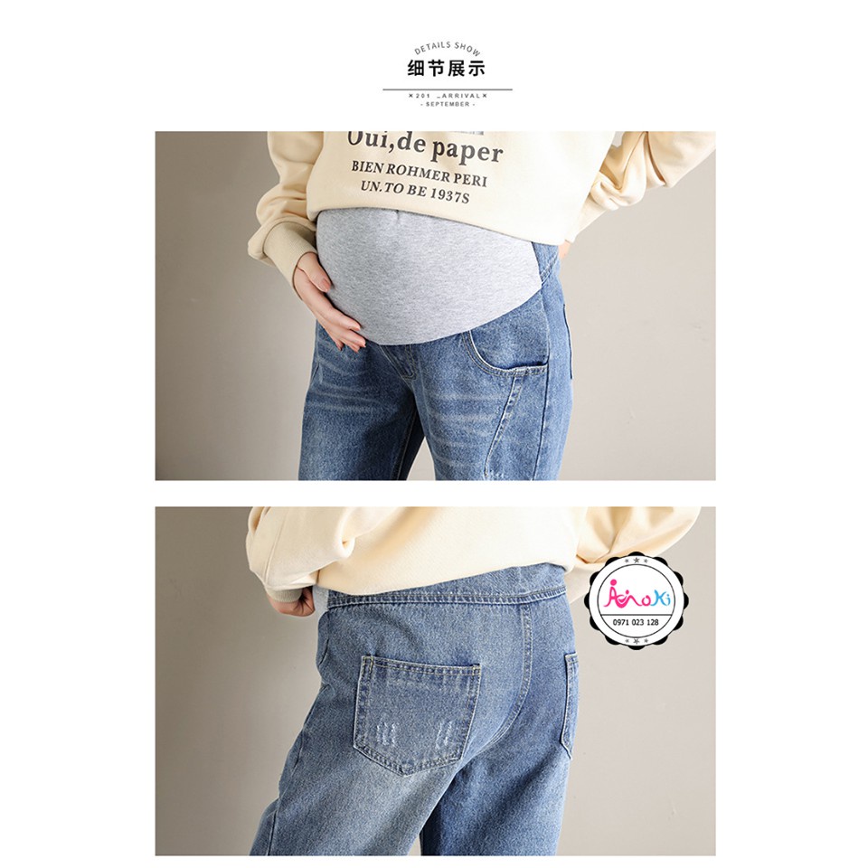 Quần Bầu Jean baggy from tây Q014 form rộng rãi thoải mái