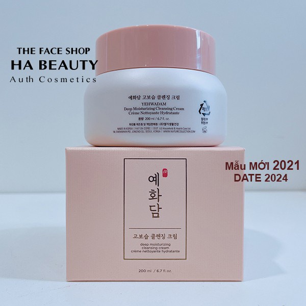 Kem tẩy trang dưỡng ẩm sạch sâu dịu nhẹ cho da nhạy cảm The Face Shop Yehwadam Deep Moisturizing Cleansing Cream 200ml