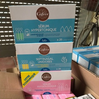 Nước muối sinh lý Physiologica Gifer kháng viêm nội địa Pháp hộp 20 tép