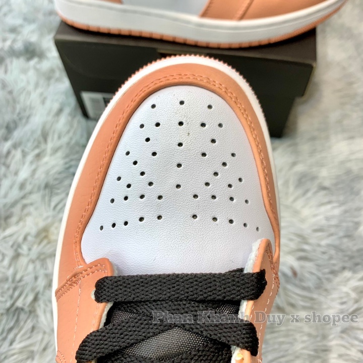 [ Pkdsneaker ] Giày sneaker Jordan mid hồng đen trắng gs pink quartz cổ cao dành cho nữ