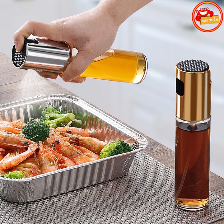 Bình Xịt Dầu Ăn Thủy Tinh, Chai Xịt Dầu Ăn Phun Sương Dùng Cho Nồi Chiên, Salad, Nướng 100ml (XDA01)