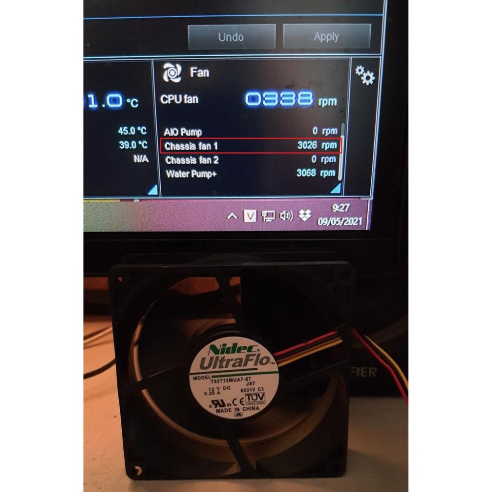 Thanh lý Fan quạt tản nhiệt Nidec Ultraflow 92mm