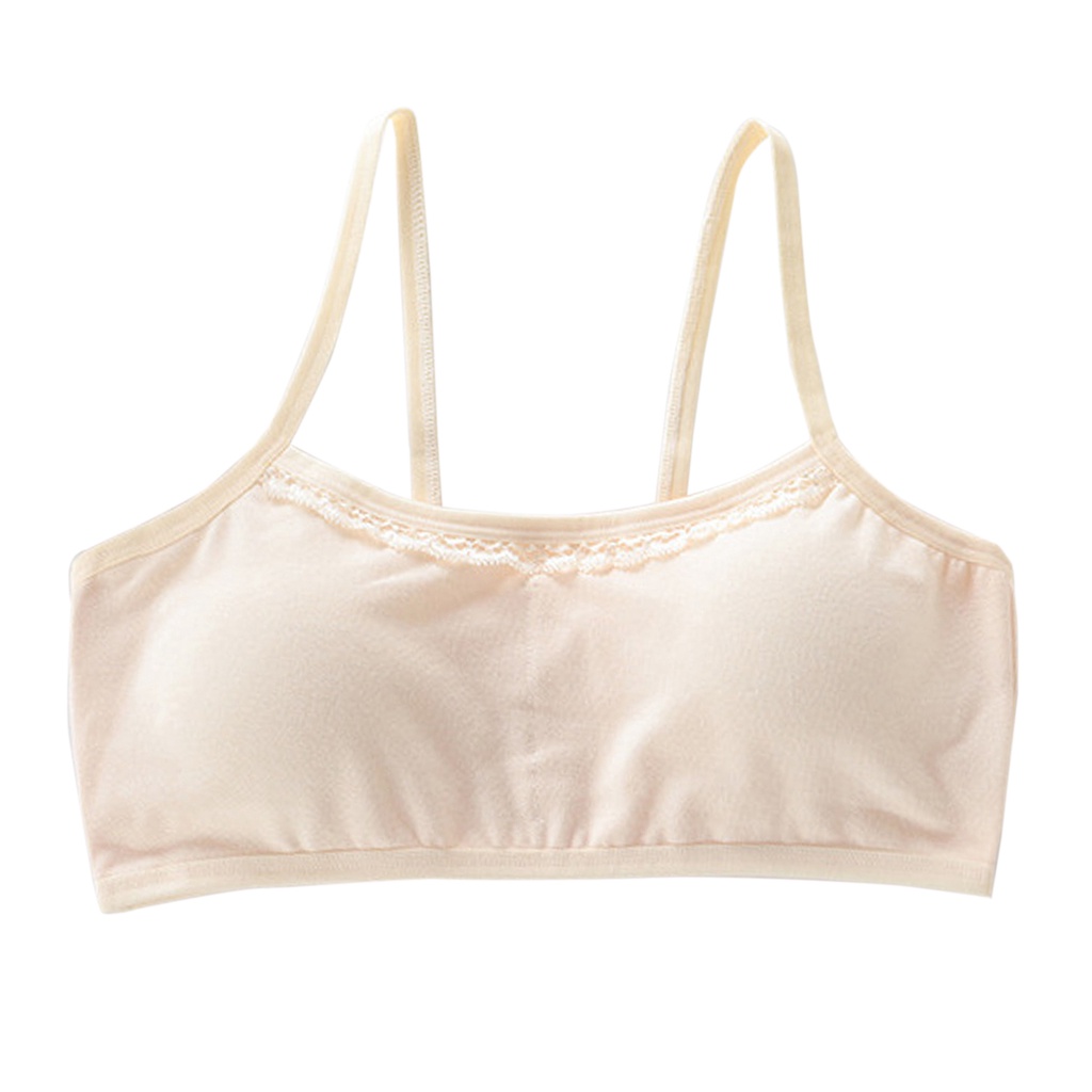Áo ngực cotton màu trơn thoải mái dành cho bé gái