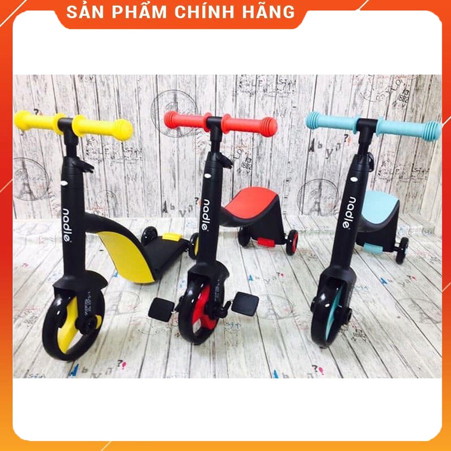 Xe Nadle Joovy 3 trong 1 - Xe đạp, Xe chòi chân, Chiếc scooter