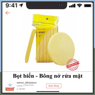 Bọt biển - Bông nở rửa mặt Chivey 12 miếng DC18