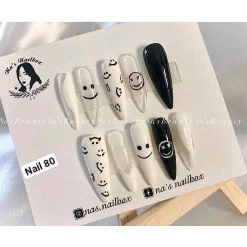 Móng giả thiết kế Huyền Trang Nail hộp 10 móng kèm keo dũa