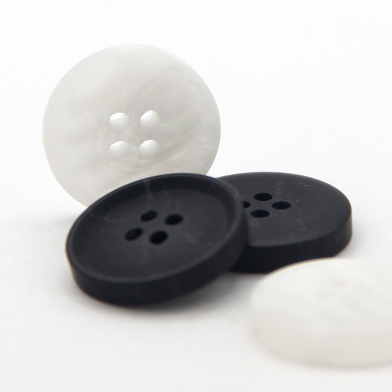 Nút Áo Bằng Nhựa Màu Đen 15/18/21/25mm Tiện Dụng May Áo Khoác/ Trang Trí Quần Áo DIY