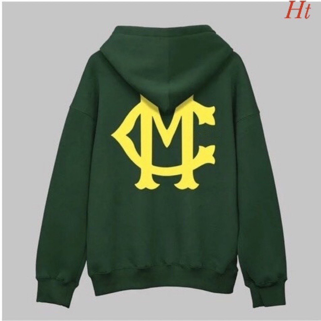 Áo nỉ hoodies from thụng in chữ M sau lưng phong cách