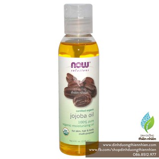 Dầu Jojoba Hữu Cơ Now Solutions Organic Jojoba Oil, 118ml
