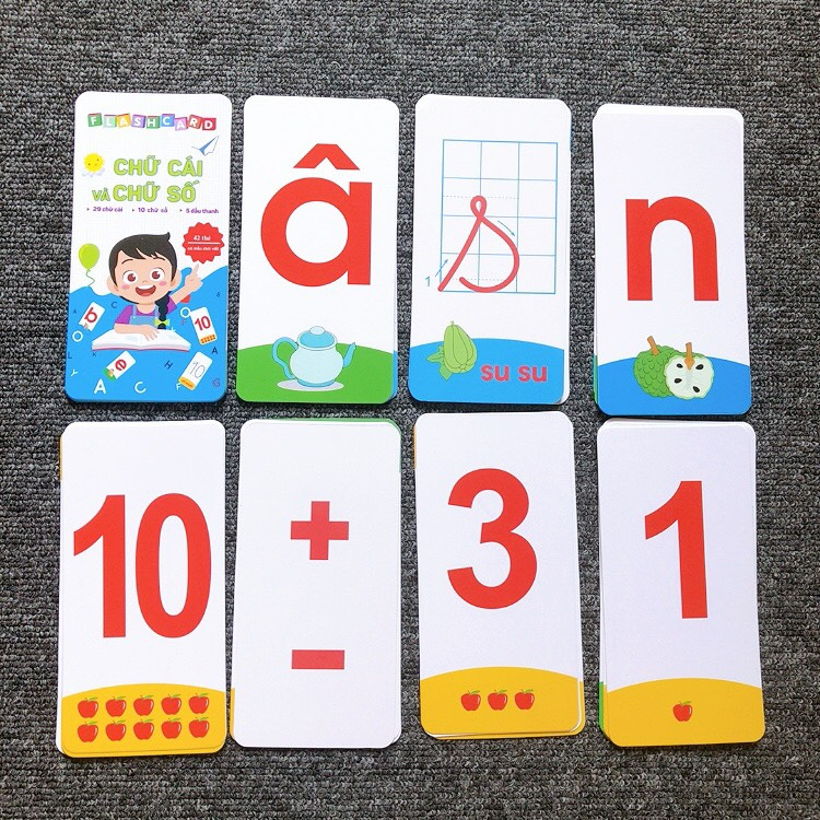 [QUÀ 0đ] Thẻ học thông minh cho bé, flashcards 16 chủ đề cho bé học song ngữ, loại chuẩn Glenn doman kích thước lớn