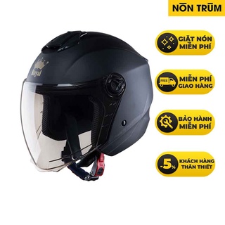 Nón bảo hiểm 3/4 Royal xh01 đen nhám