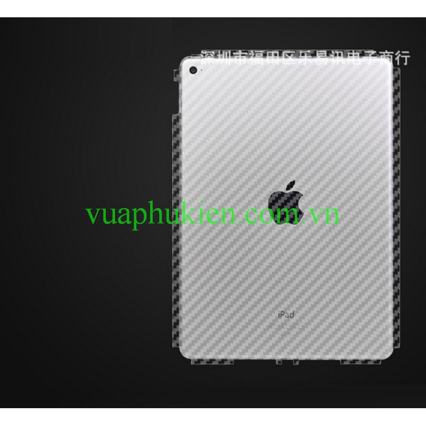 Miếng dán lưng iPad 10.2 vân Carbon 3D