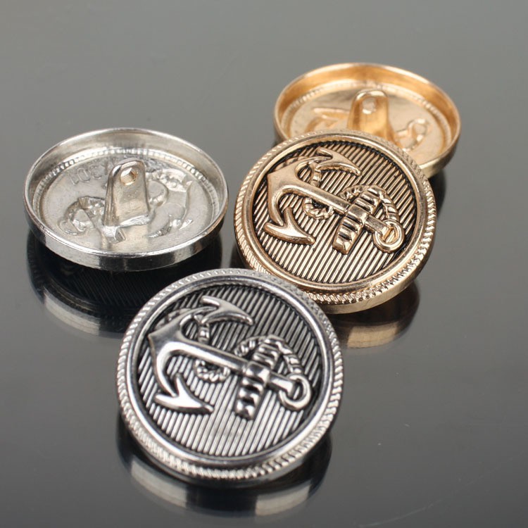 Cúc kim loại cao cấp, cúc mỏ neo phù hợp áo vest nam và nữ, áo khoác, áo măng tô, áo khoác dạ