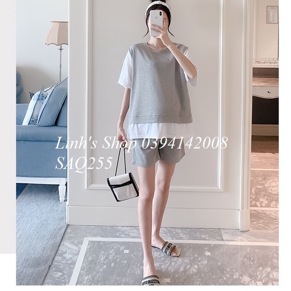 Set Áo Quần Bầu Bộ Bầu Xinh SAQ255