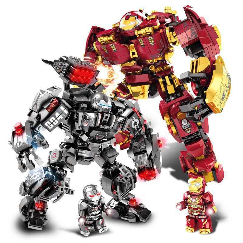 Đồ Chơi Lắp Ráp Kiểu LEGO Robot Người Sắt IronMan MK44 Steel Mecha Và Găng Tay Vô Cực LY76038-13 Với 820+ Mảnh Ghép