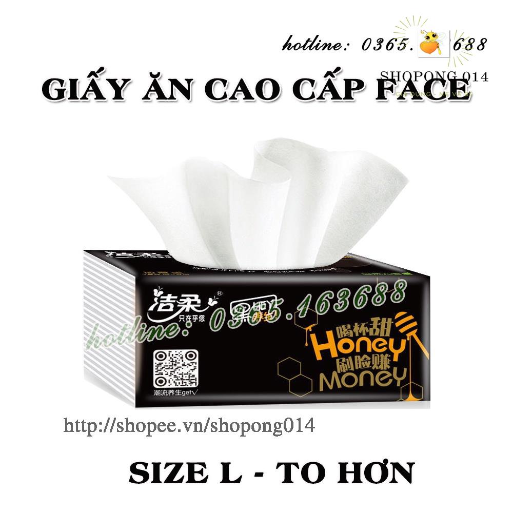 18 gói Khăn giấy khô Face đen Size L gói 130 tờ
