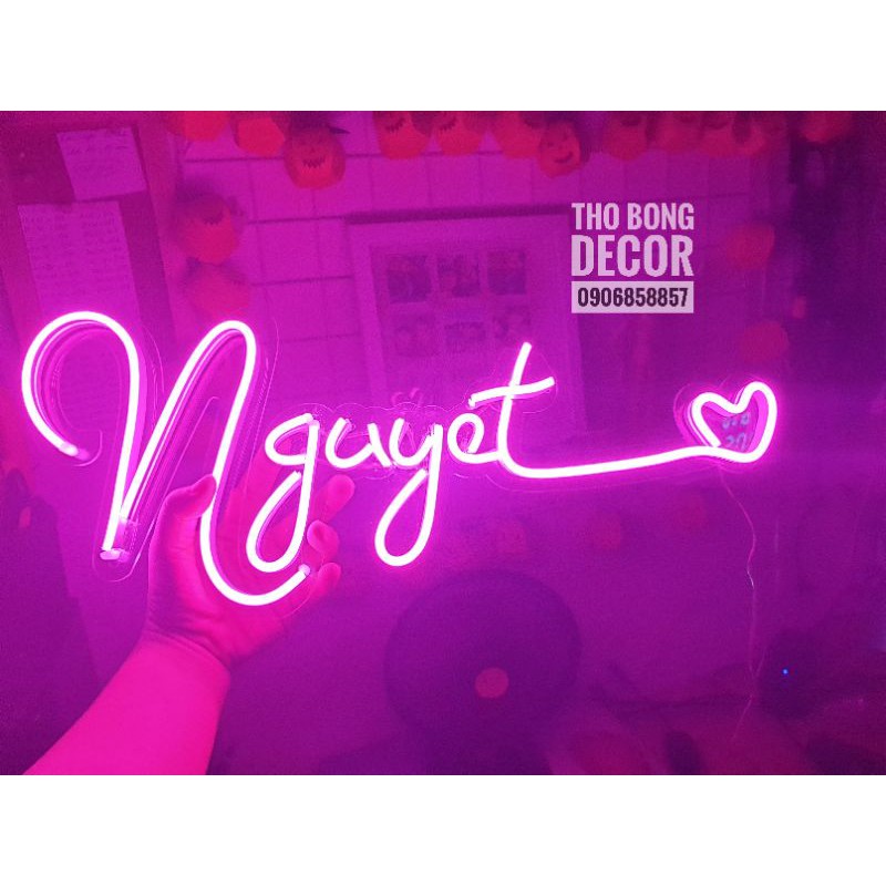 MẪU 9 Bộ Đèn Led Neon Sign thiết kế theo yêu cầu : NGUYỆT