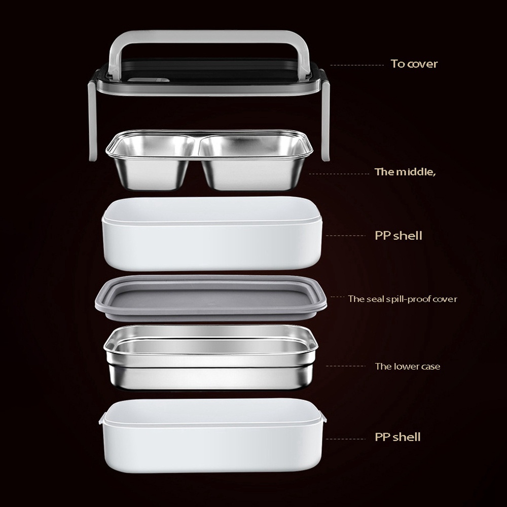 Hộp cơm 2 Ngăn Cách Nhiệt Tiện Dụng