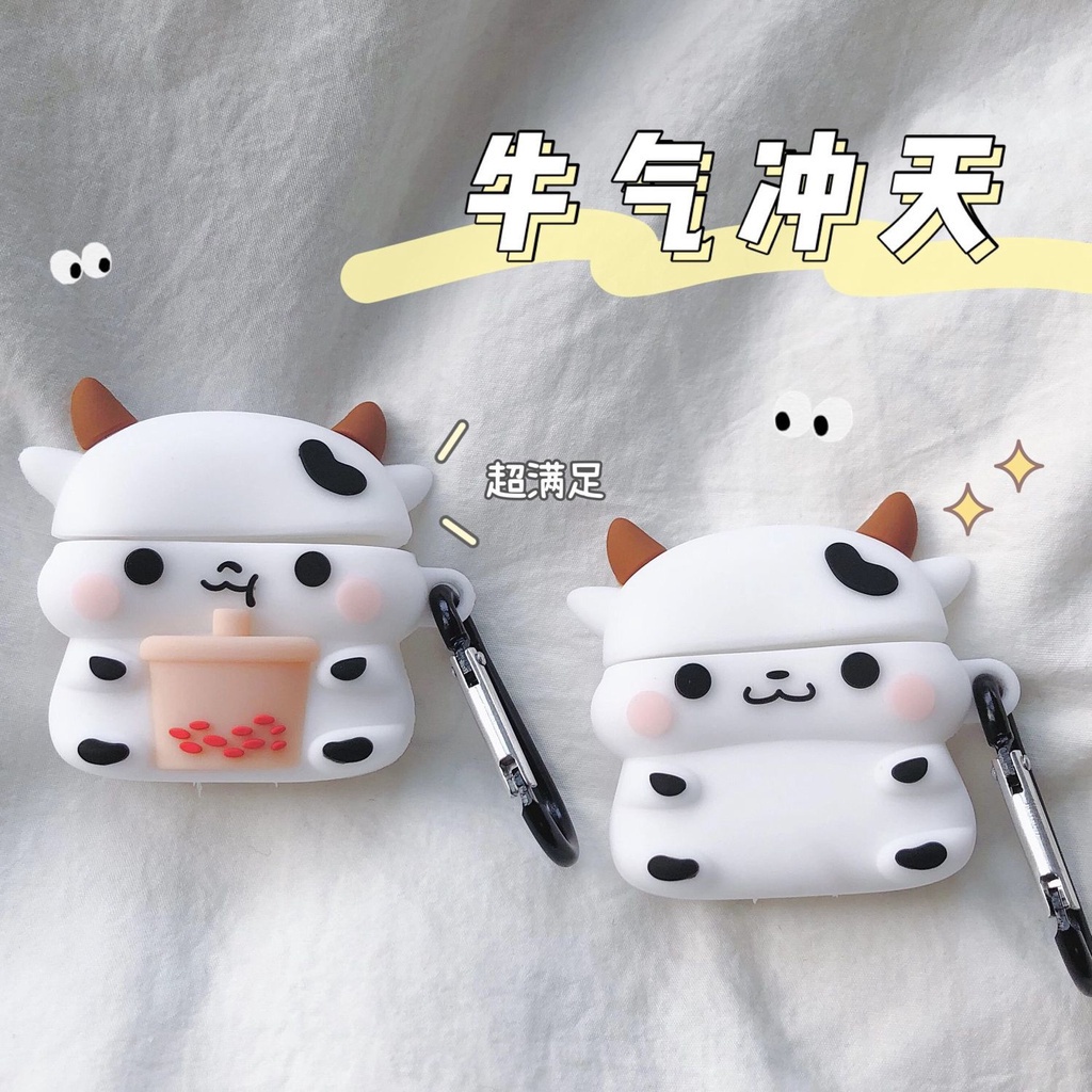 Vỏ Bảo Vệ Hộp Sạc Tai Nghe Lenovo LP40 Pro Mềm Hình Gấu Bánh Quy Và Vịt Đội Dễ Thương