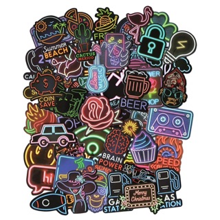 10-50 hình sticker led neon decal ( random hình )