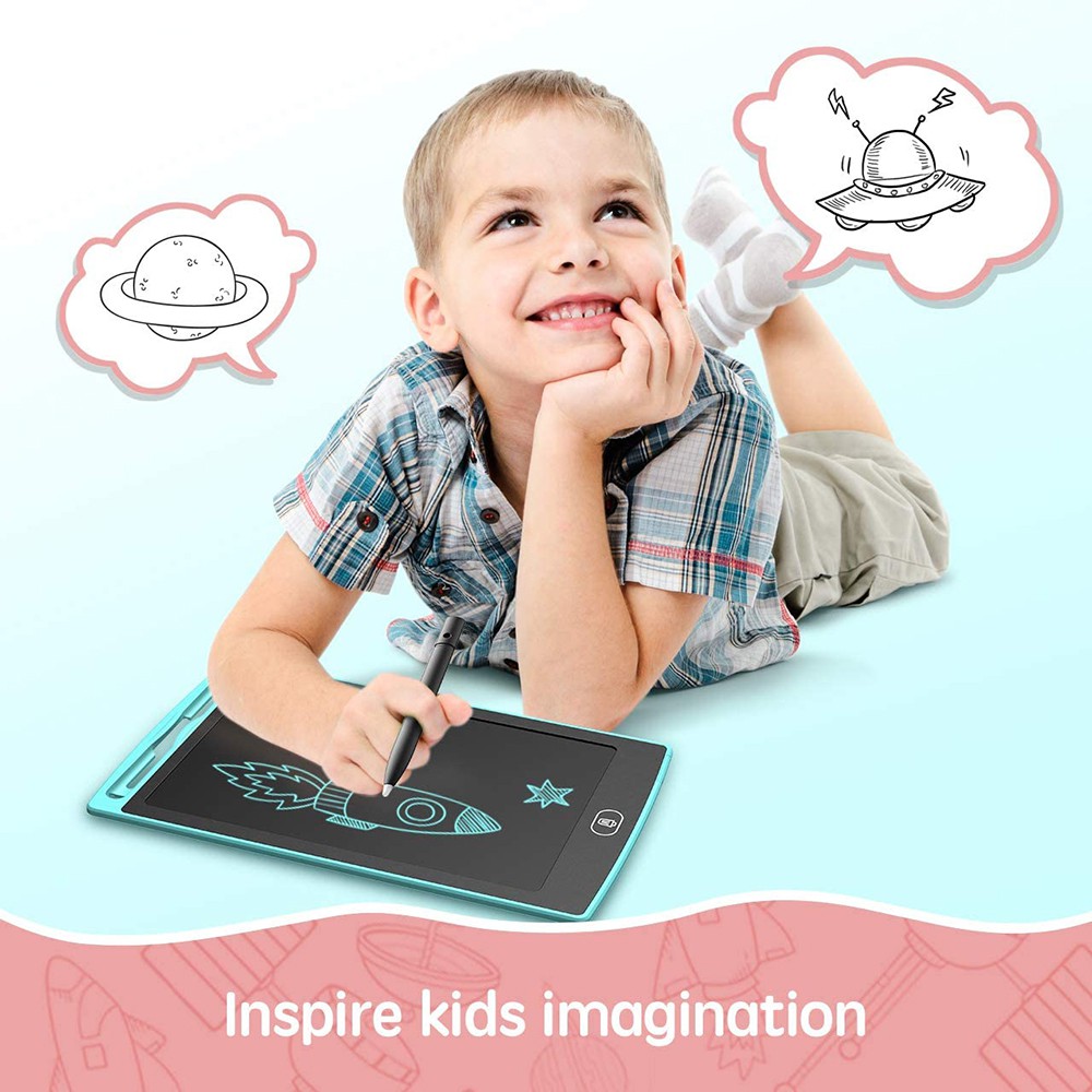 JUNE 8.5 Inch Gift Kids Doodle Board Learning Toys Memo Notepad LCD Writing Tablet Erasable Electronic Graphics Digital Home Office Drawing Pad/Multicolor