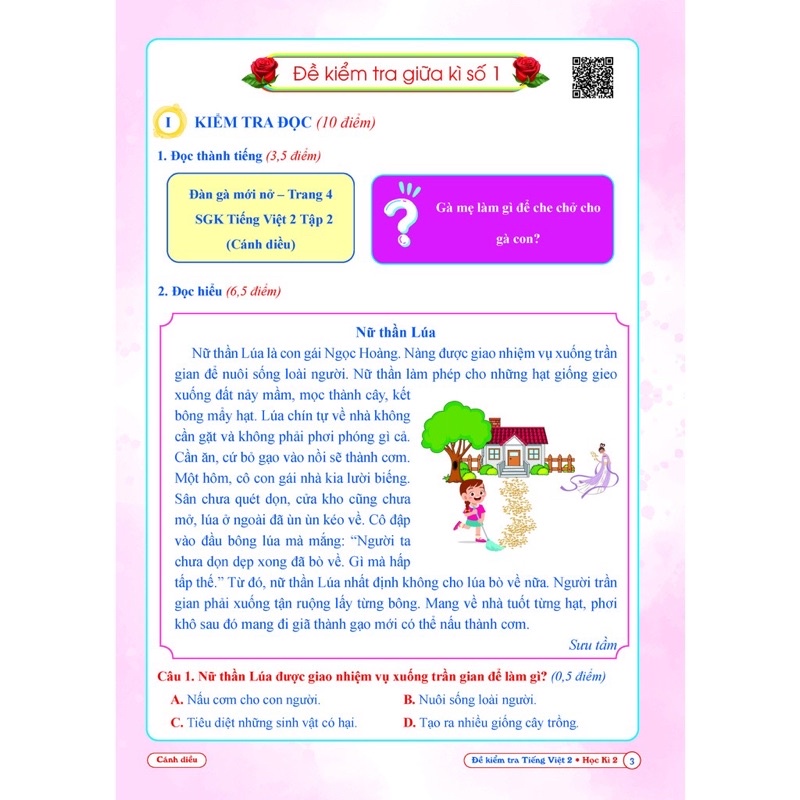 Sách - Đề Kiểm Tra Tiếng Việt 2 (Học Kì 2) - Cánh Diều