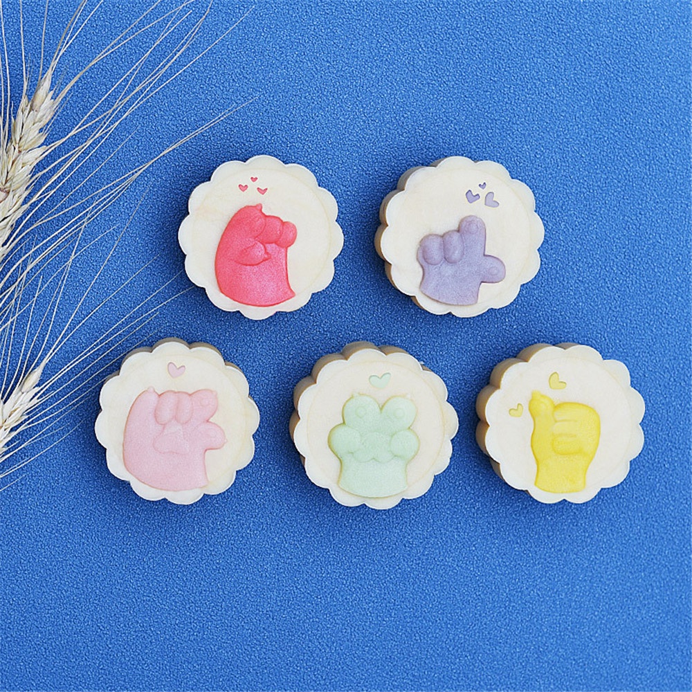 Khuôn Làm Bánh Trung Thu Dạng Nhấn Hình Trái Tim Phong Cách Trung Hoa