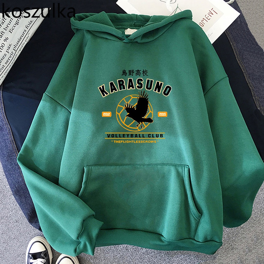 Áo Hoodie Họa Tiết Hoạt Hình Haikyuu Vui Nhộn Phong Cách Harajuku Nhật Bản Cho Nam