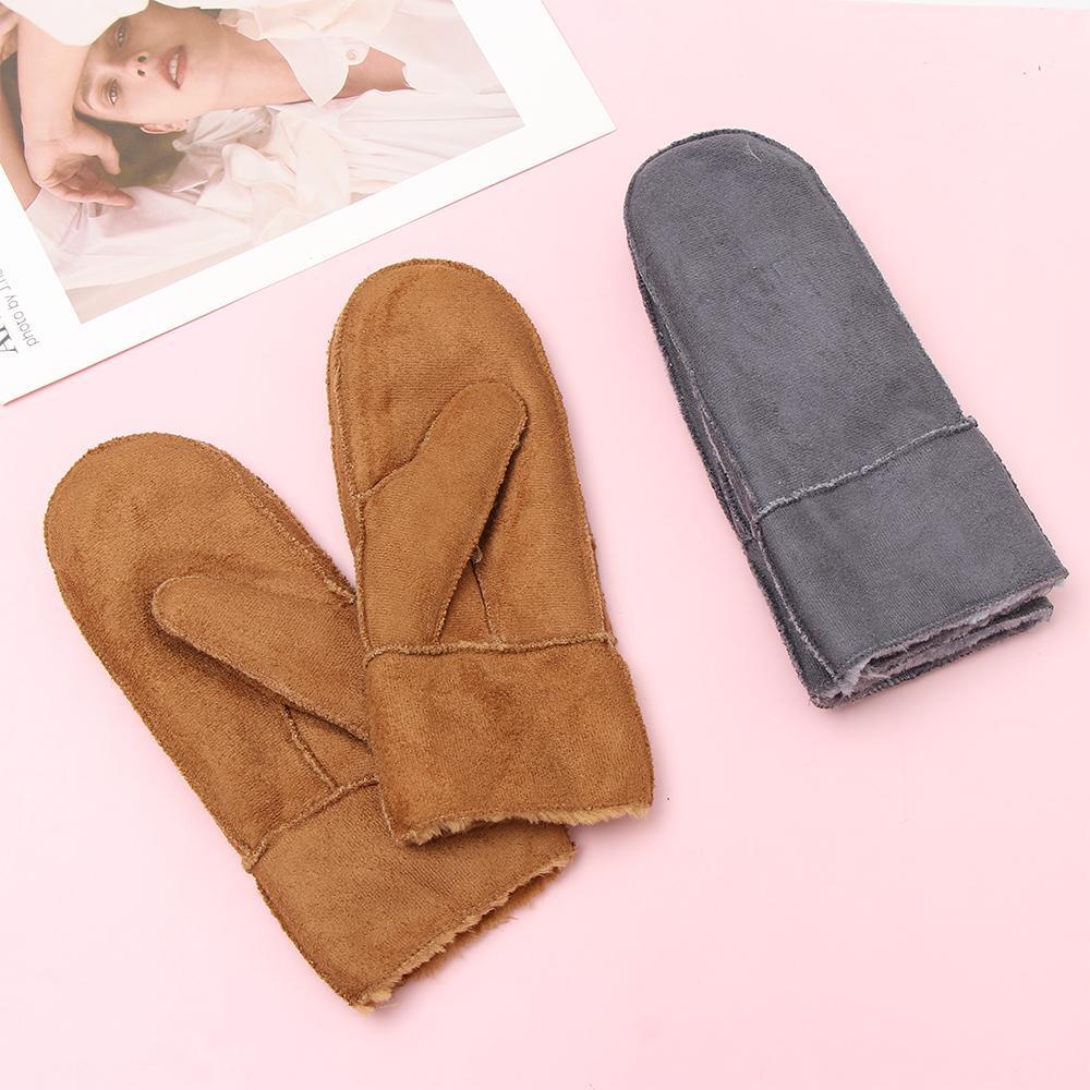 HS Găng Tay Giả Da Cừu Dày Dặn Thời Trang Mùa Đông Cho Nam Và Nữ