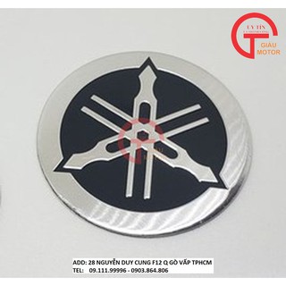 TEM NHÔM LOGO YAMAHA TRÒN DÀY DẶN