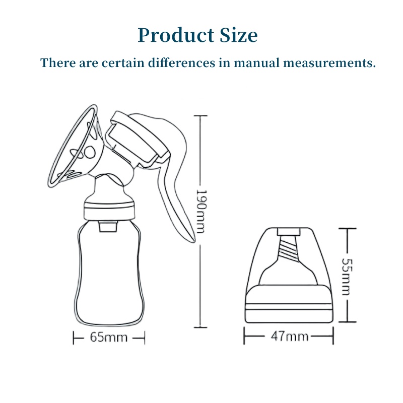 Máy Hút Sữa Cầm Tay, Bình Vắt Sữa Cho Bé，Dụng Cụ Hút Sữa Mẹ Bằng Silicone Tiêu Chuẩn Tiện Dụng