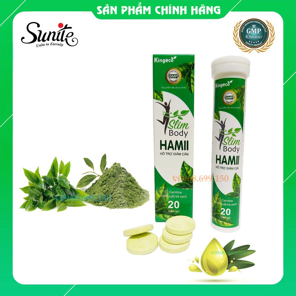 [CHÍNH HÃNG] Giảm cân cấp tốc Slim Hamii thế hệ mới Chính Hãng Sunite - Hộp 20 Viên Sủi | BigBuy360 - bigbuy360.vn