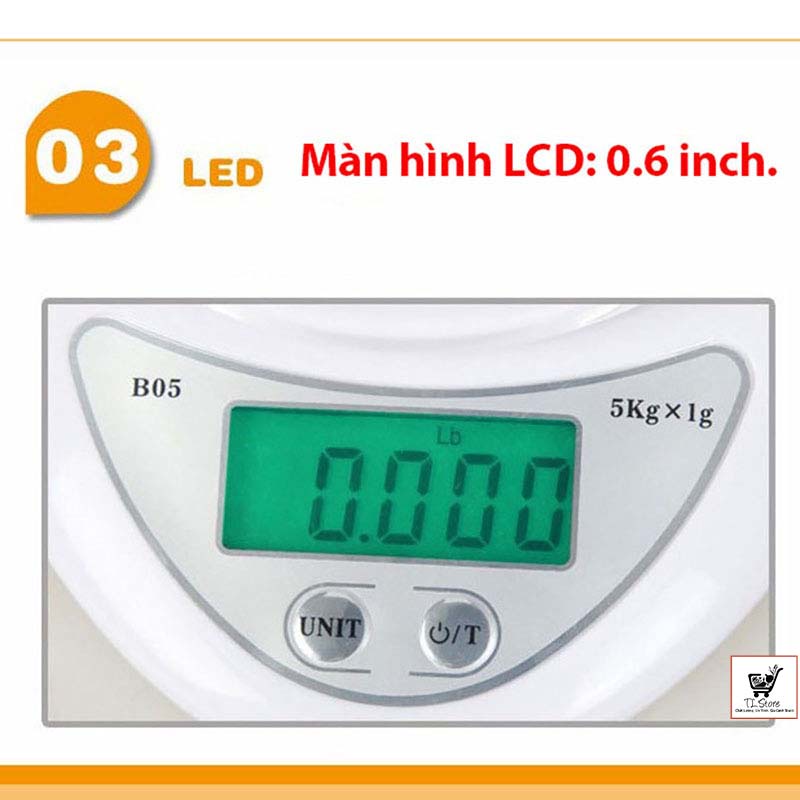 Cân Tiểu Ly 5 Kg Electronic Kitchen Scale – cân thực phẩm gia vị nhà bếp tiện dụng (Cân Tiểu Ly)