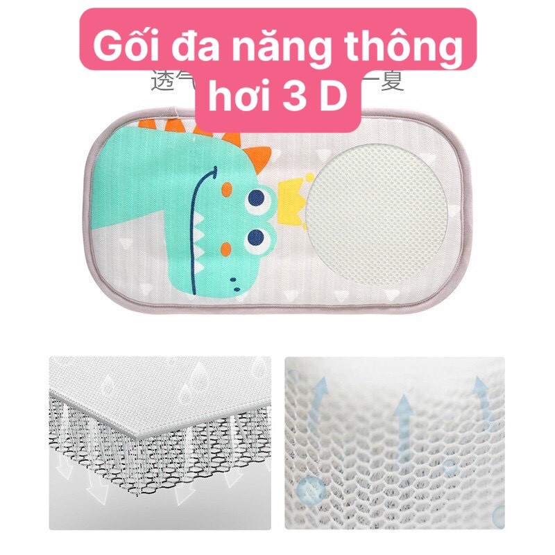 Gối cho bé sơ sinh, gối đa năng cho bé thông hơi thoáng khí