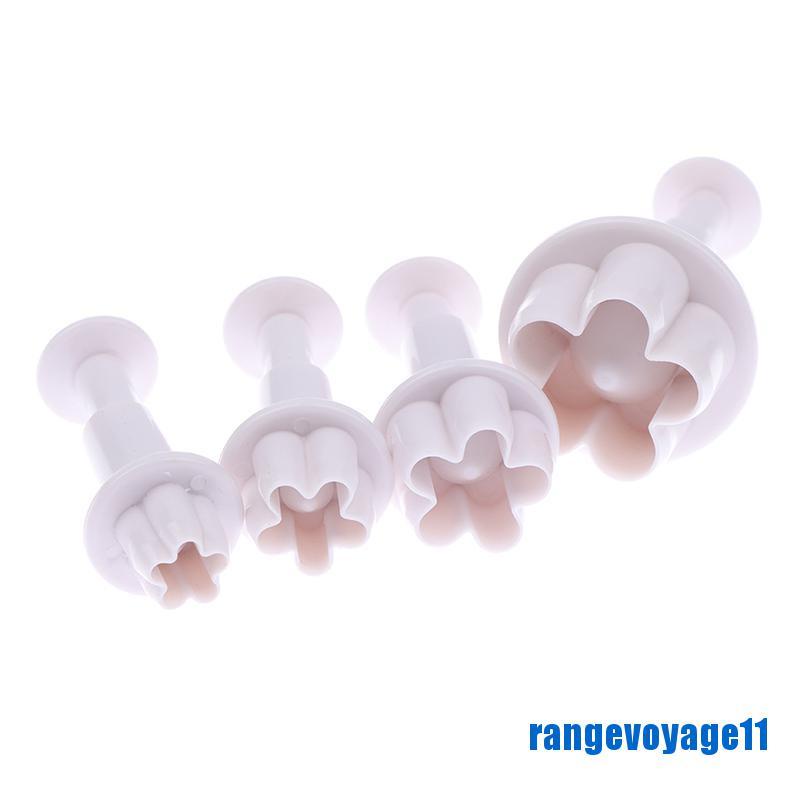 Bộ 4 Khuôn Cắt Kẹo Đường Hình Hoa Mận