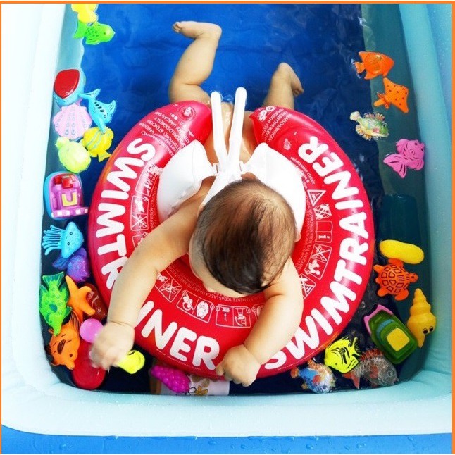Phao tập bơi Swim Trainer chống lật có dây an toàn cho bé